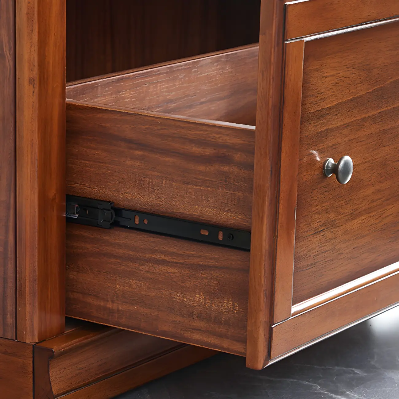 Brown Oak Wood Barrister Bookcases with Glass Doors Image - 6 | homeyfad