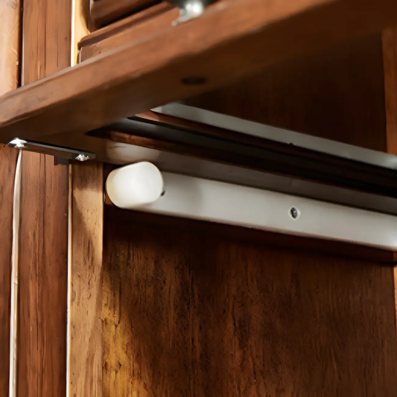 Brown Oak Wood Barrister Bookcases with Glass Doors Image - 9