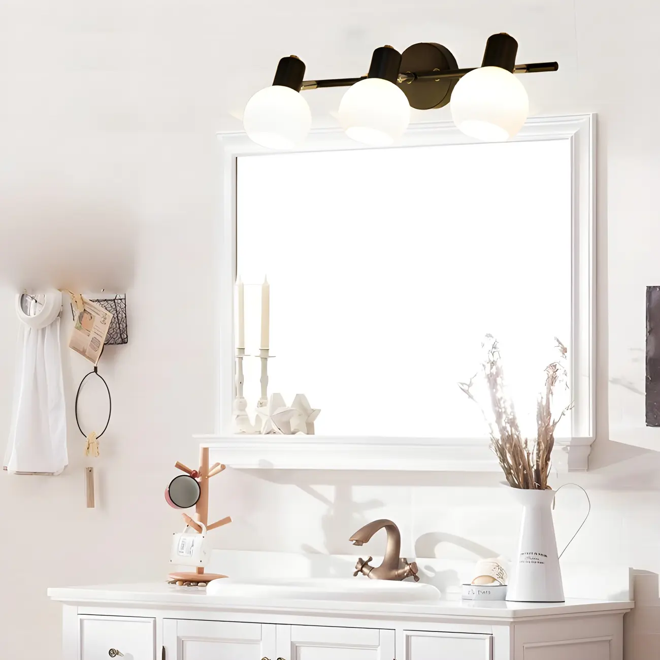 Modern Glass Globe Vanity Light for Bathroom Wall Image - 19 | homeyfad