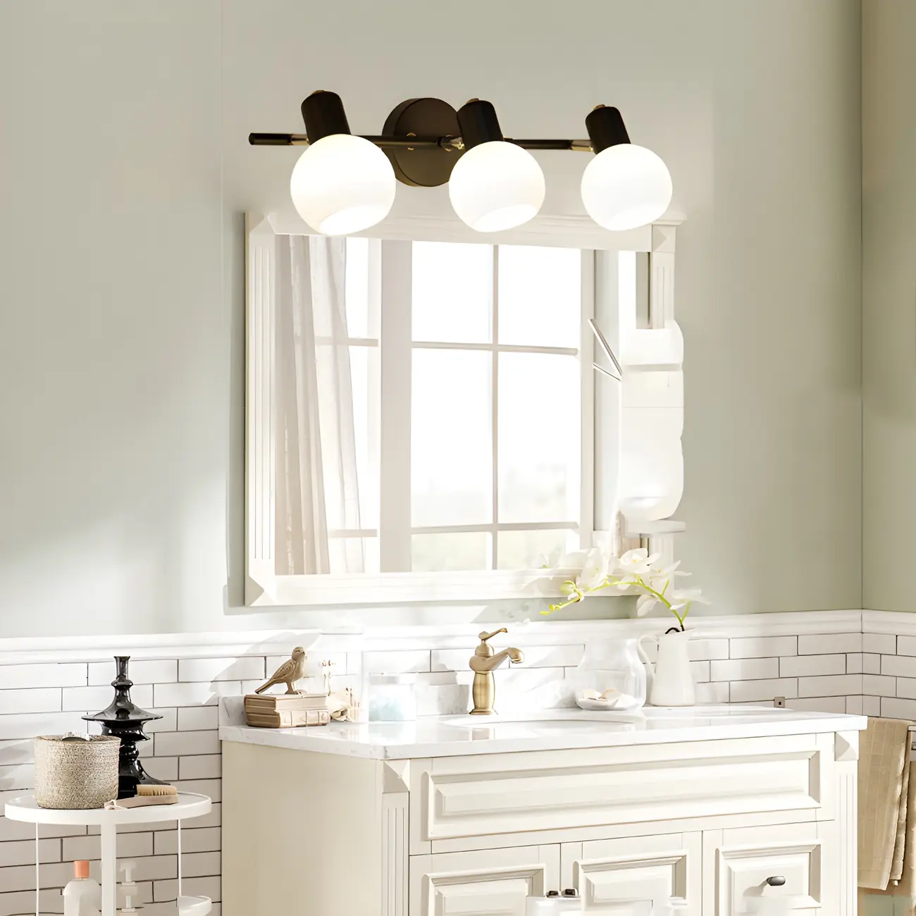 Modern Glass Globe Vanity Light for Bathroom Wall Image - 20 | homeyfad