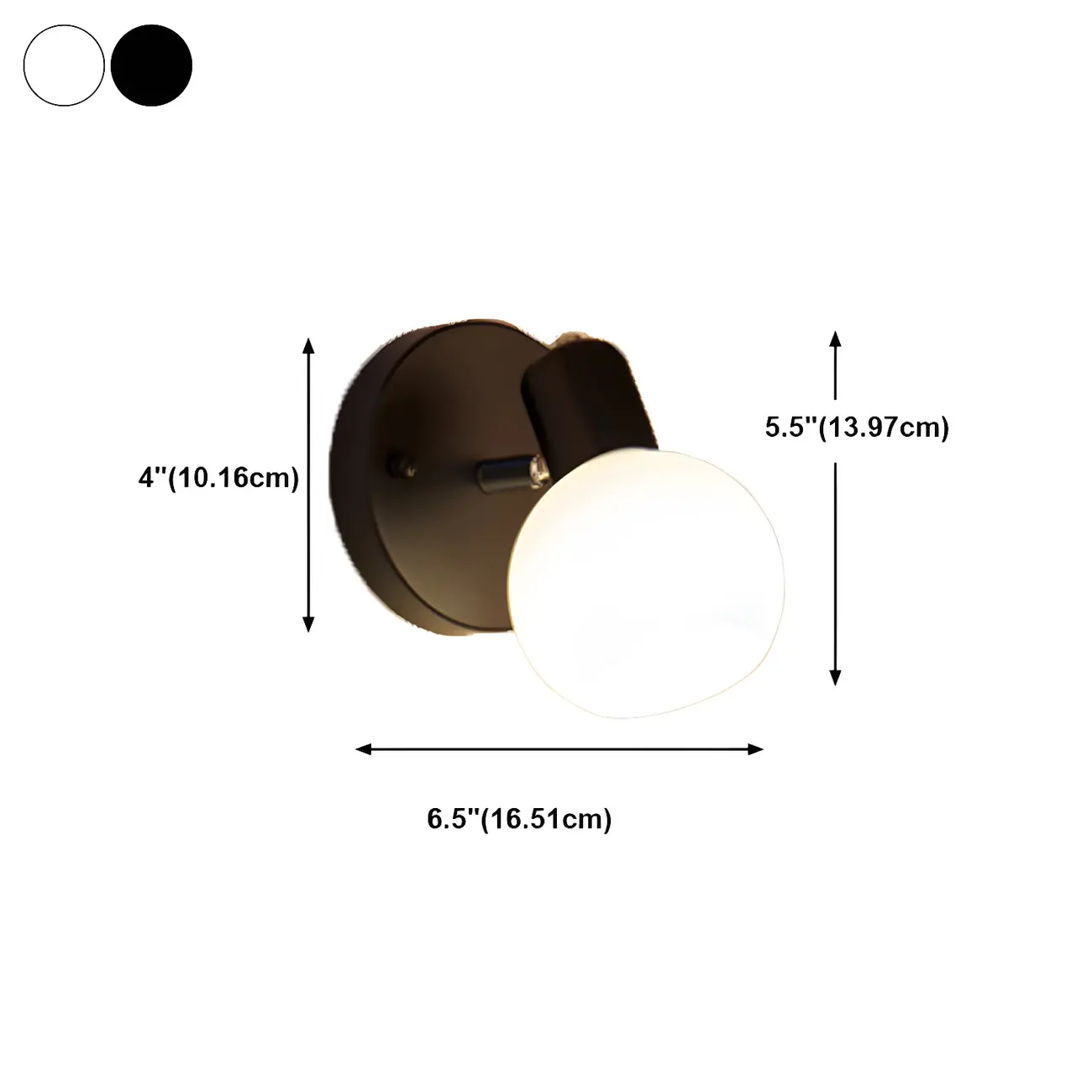 Modern Glass Globe Vanity Light for Bathroom Wall #size | homeyfad