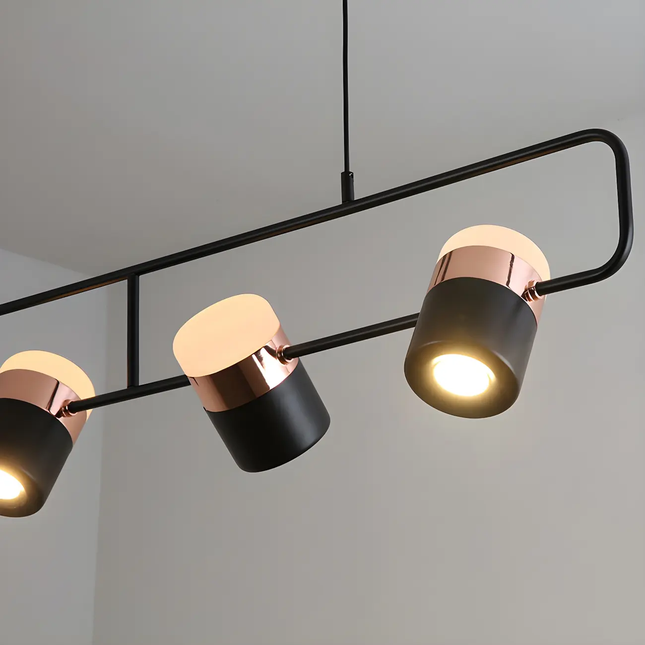 Kitchen Modern Black Cylinder Pendant Light Image - 8 | homeyfad