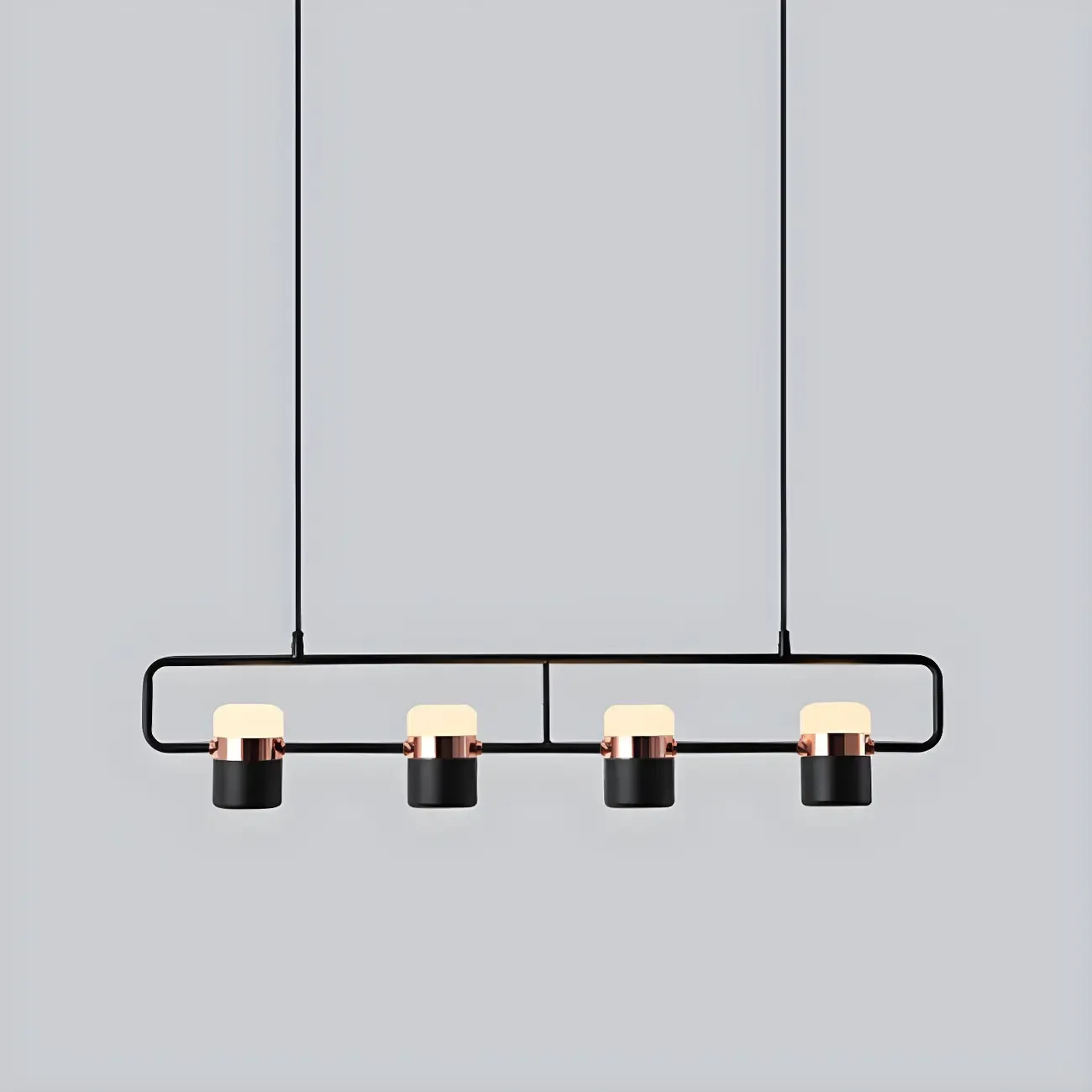 Kitchen Modern Black Cylinder Pendant Light Image - 9