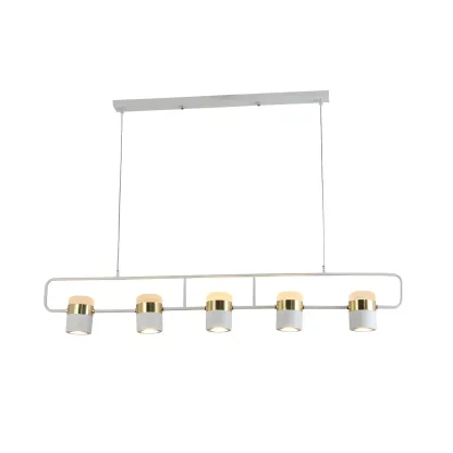 Kitchen Modern Black Cylinder Pendant Light Image - 12