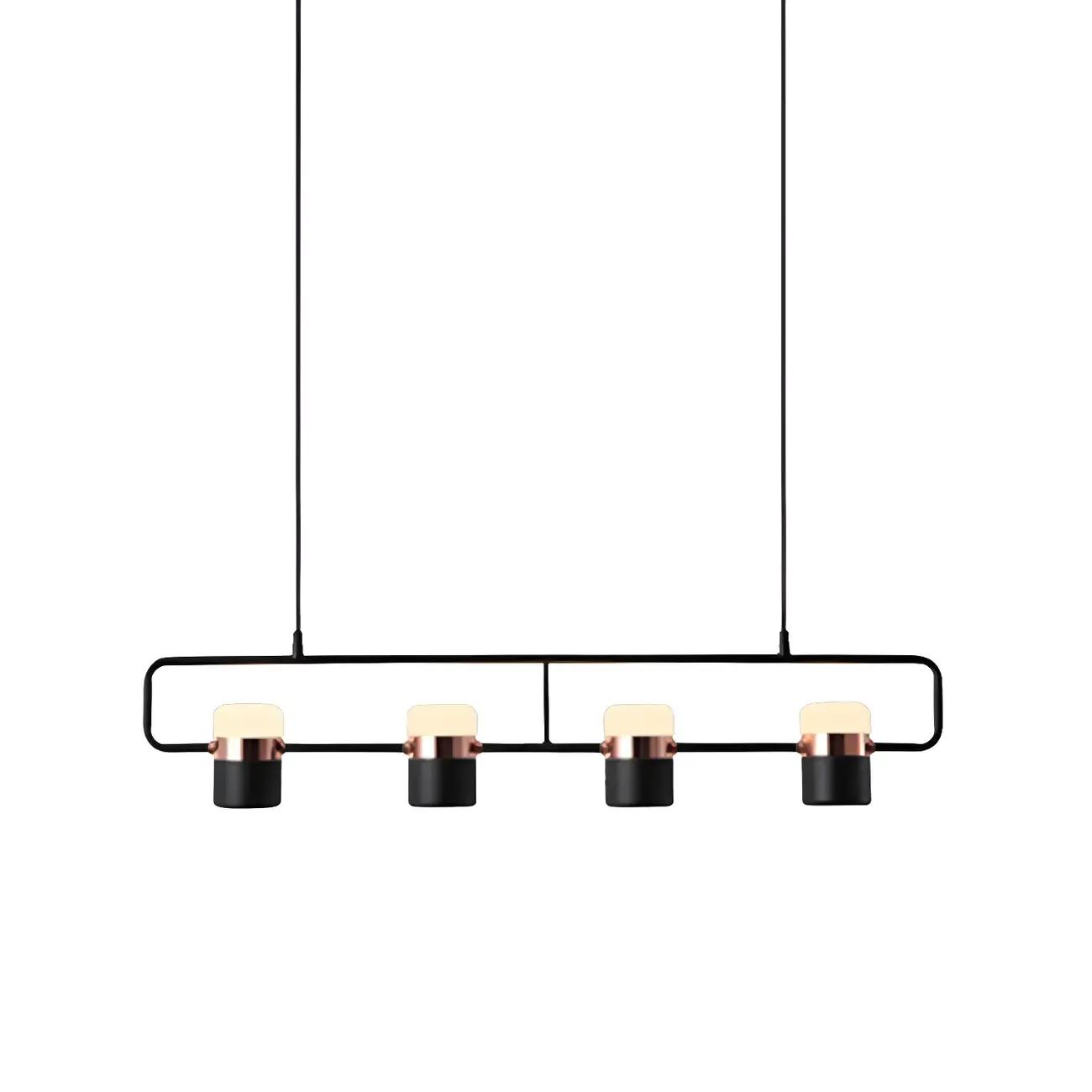 Kitchen Modern Black Cylinder Pendant Light Image - 13