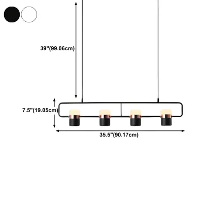 Kitchen Modern Black Cylinder Pendant Light Image - 20