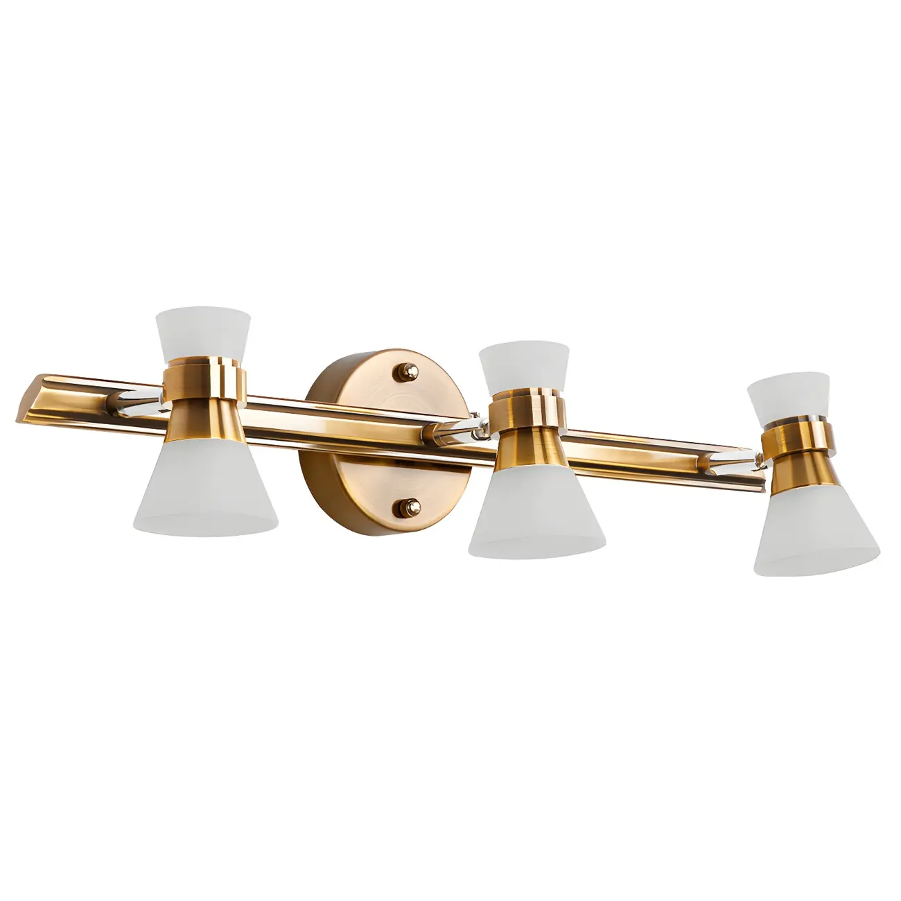 Geometric Modern Gold Multi-Light Vanity Fixture Image - 5 | homeyfad