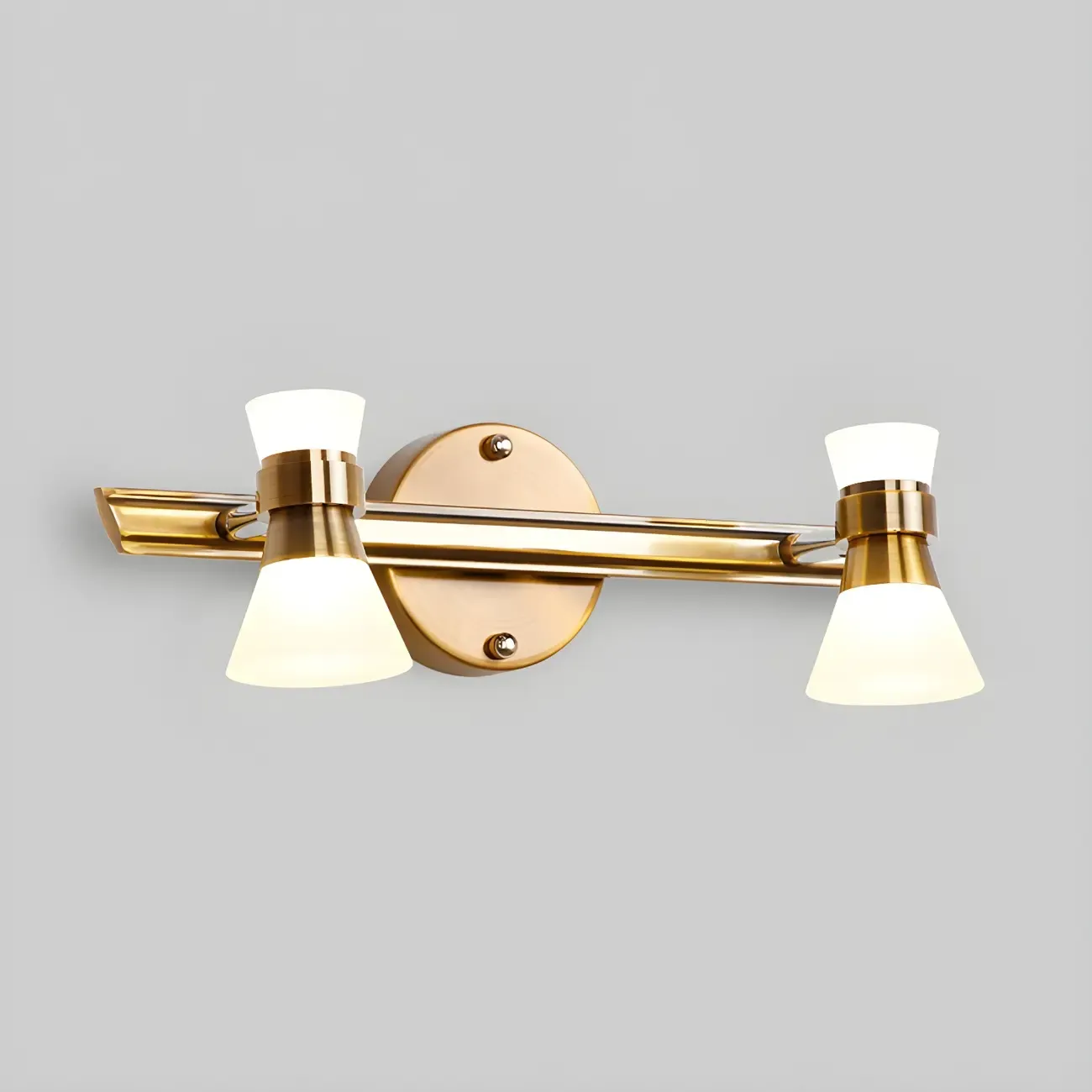 Geometric Modern Gold Multi-Light Vanity Fixture Image - 8