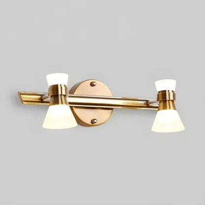 Geometric Modern Gold Multi-Light Vanity Fixture Image - 8
