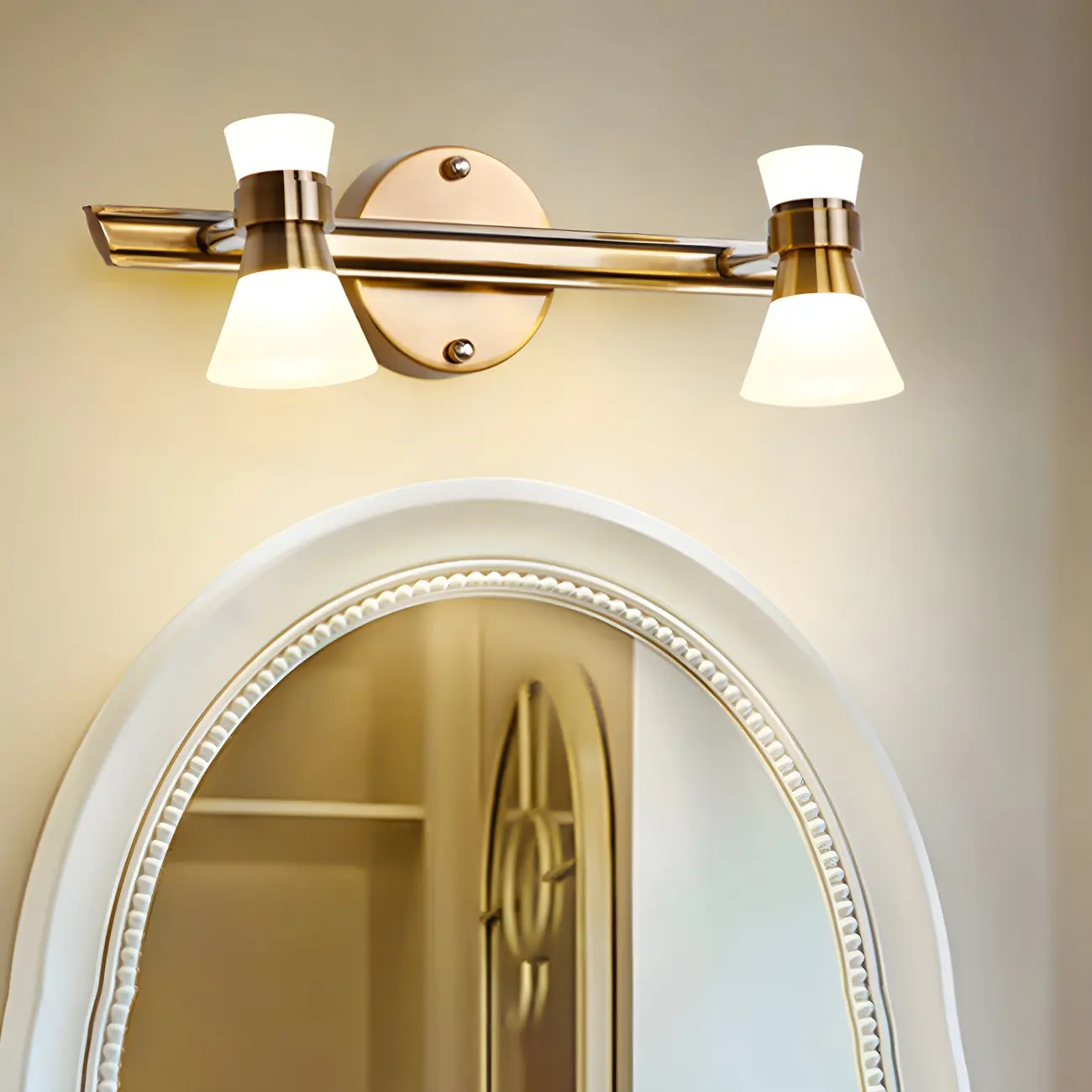 Geometric Modern Gold Multi-Light Vanity Fixture Image - 14 | homeyfad