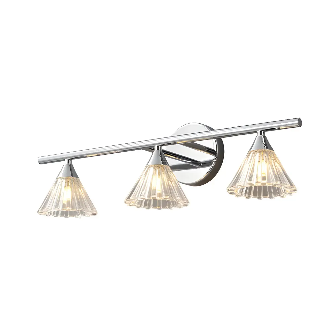 Modern Bell Glass Silver Bathroom Vanity Light - HomeyFad
