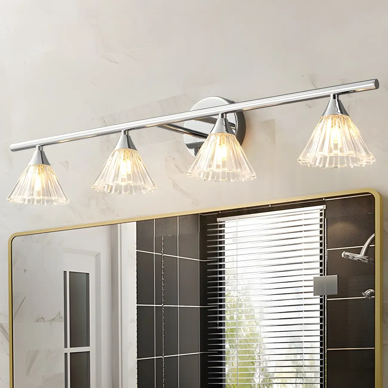 Modern Glass Vanity Wall Lamp for Bathroom Image - 2