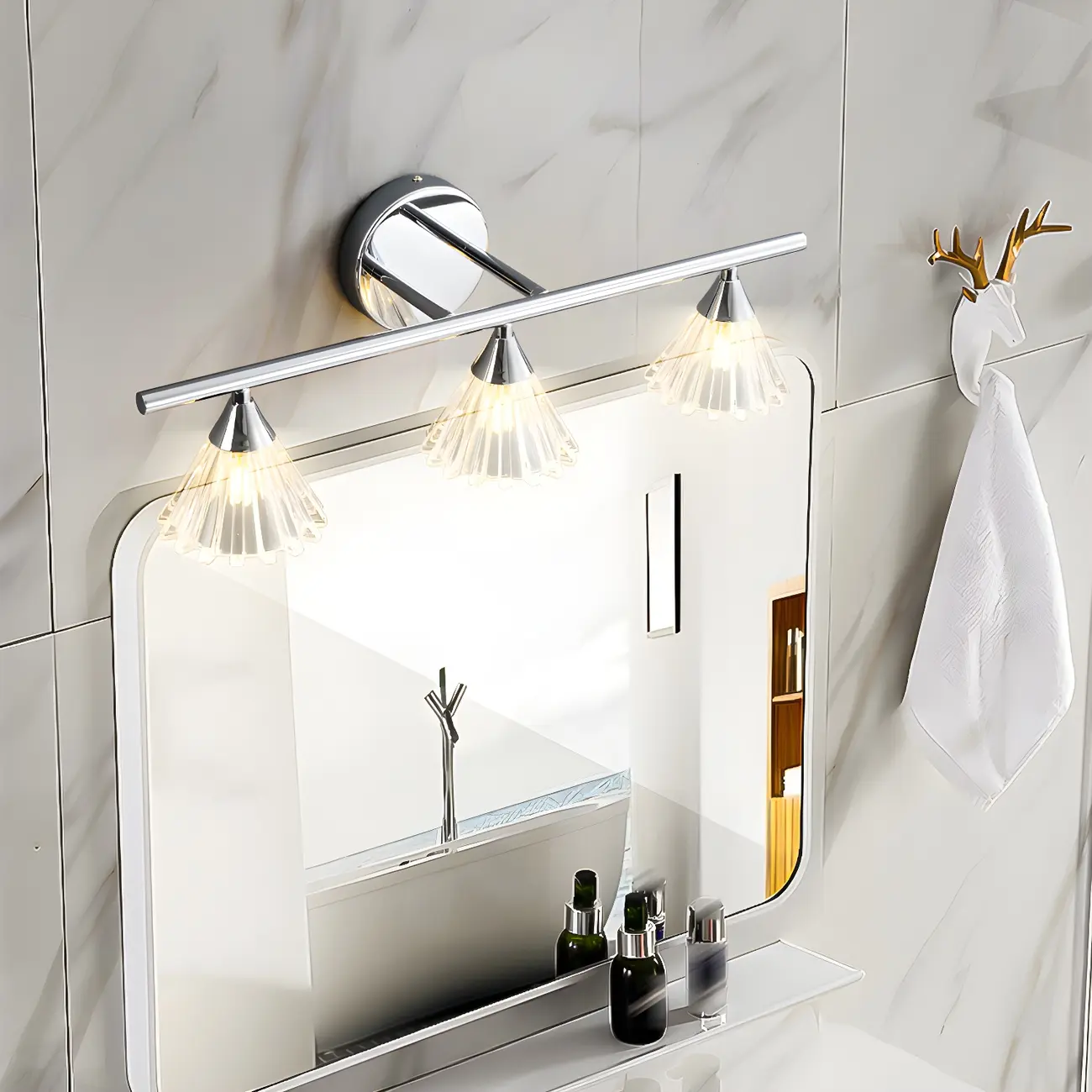 Modern Glass Vanity Wall Lamp for Bathroom Image - 5 | homeyfad