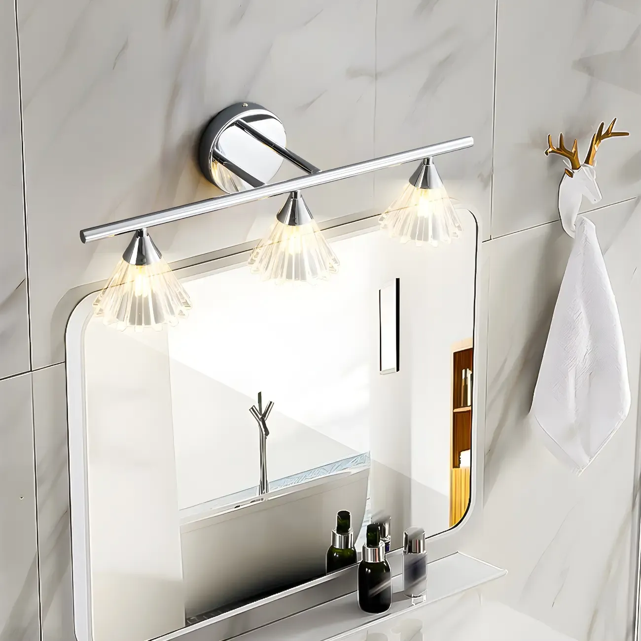 Modern Glass Vanity Wall Lamp for Bathroom Image - 5