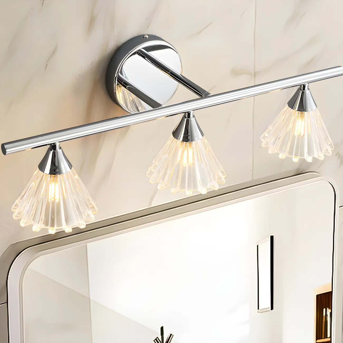 Modern Glass Vanity Wall Lamp for Bathroom Image - 3 | homeyfad