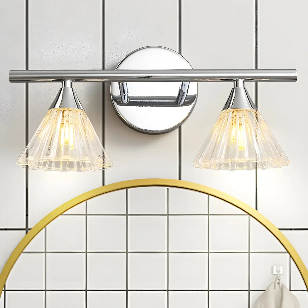 Modern Glass Vanity Wall Lamp for Bathroom Image - 6