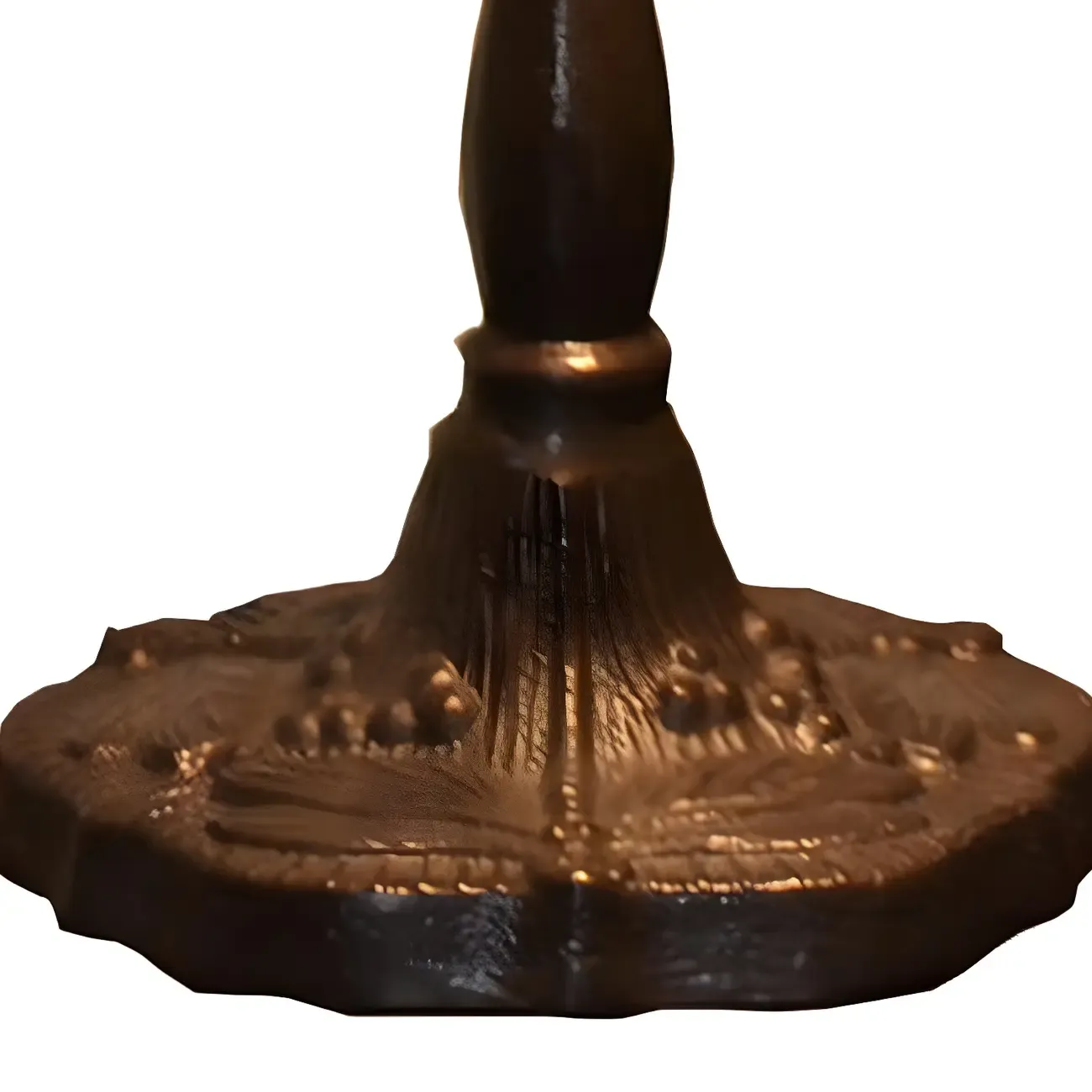 Retro Stained Glass LED Banker Table Lamp in Pull Chain Image - 10