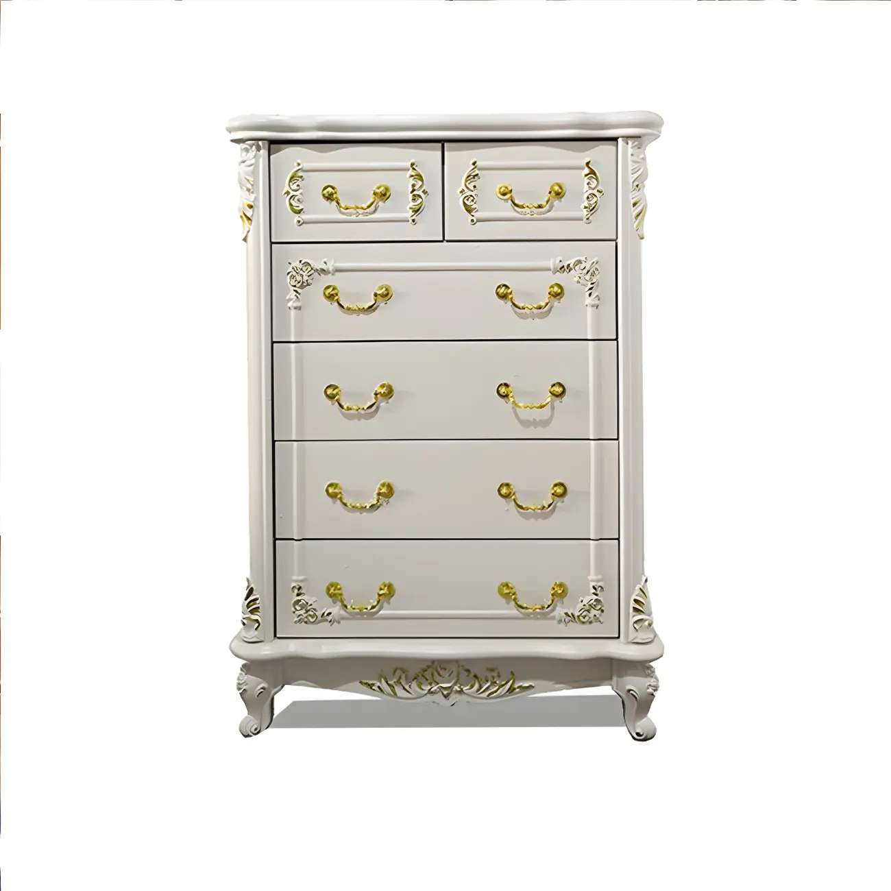 Classic White Wooden Dresser with Storage Chest for Bedroom Image - 3 | homeyfad