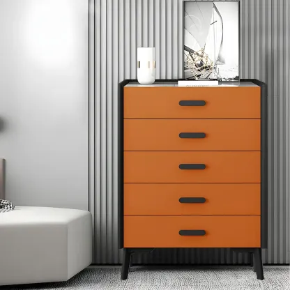 Modern Wooden Orange Dressers & Chests with Storage Image - 1
