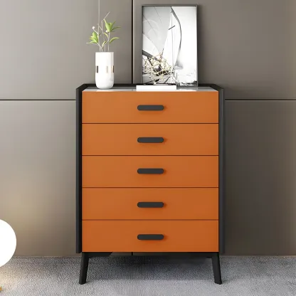 Modern Wooden Orange Dressers & Chests with Storage Image - 2