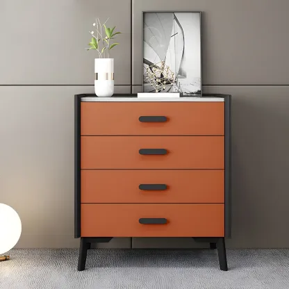 Modern Wooden Orange Dressers & Chests with Storage Image - 4