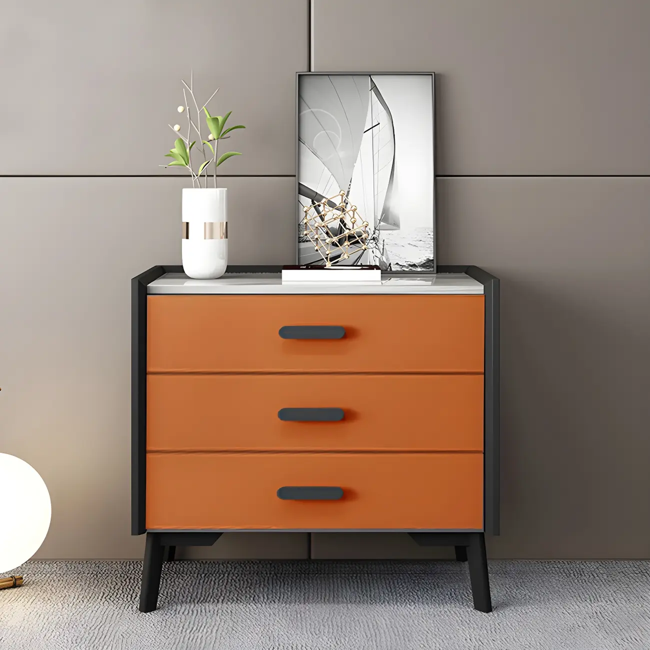 Modern Wooden Orange Dressers & Chests with Storage Image - 6 | homeyfad
