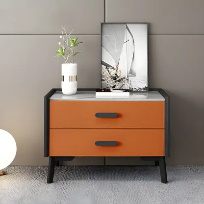Modern Wooden Orange Dressers & Chests with Storage Image - 17