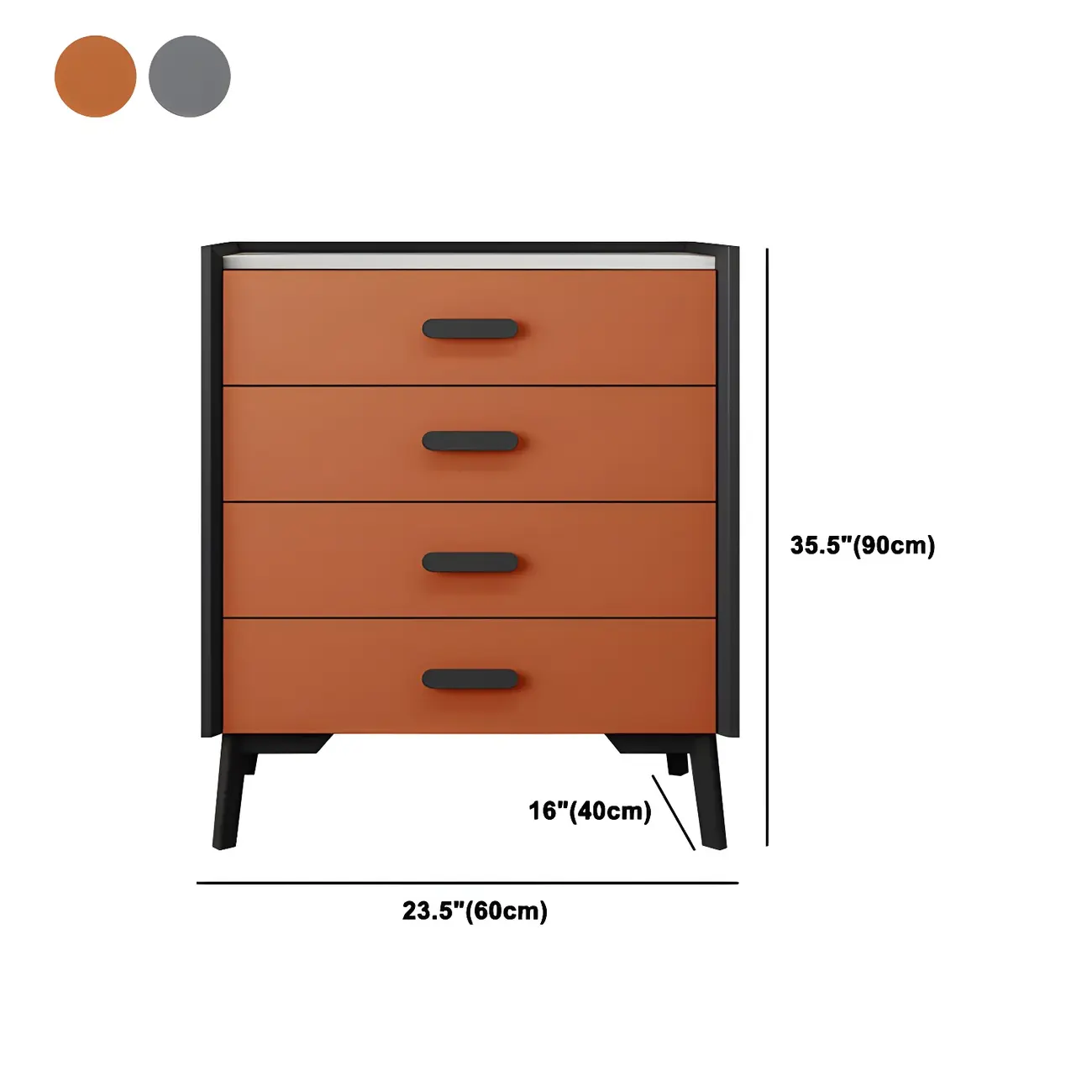 Modern Wooden Orange Dressers & Chests with Storage Image - 24 | homeyfad