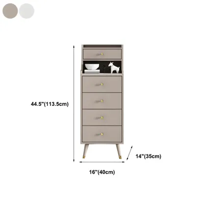 Modern Wooden Vertical Dresser with Soft-Close Drawers #size