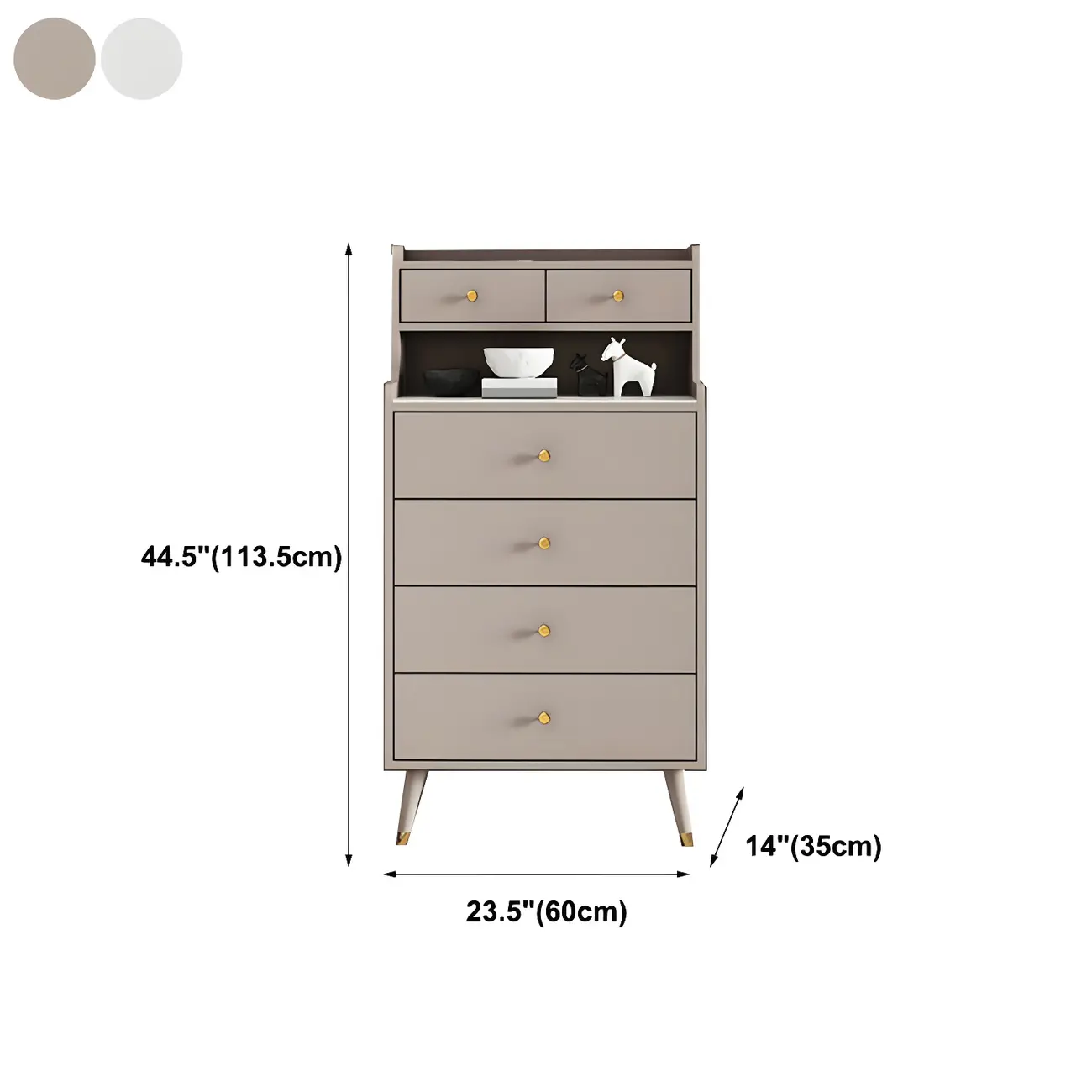 Modern Wooden Vertical Dresser with Soft-Close Drawers Image - 14 | homeyfad