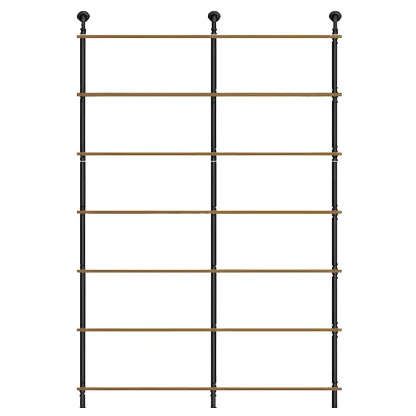 Industrial Black Wood Wall-Mounted Bookcase Image - 5