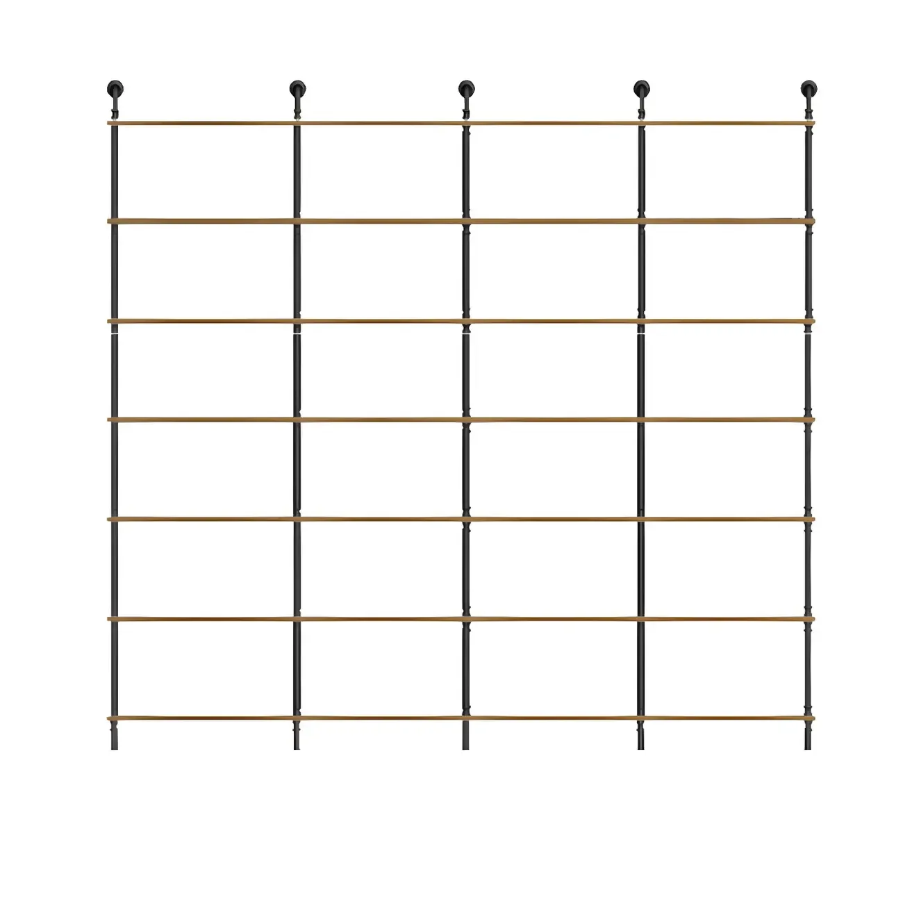 Industrial Black Wood Wall-Mounted Bookcase Image - 19