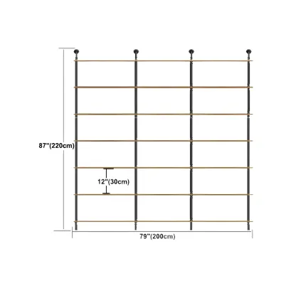Industrial Black Wood Wall-Mounted Bookcase Image - 28