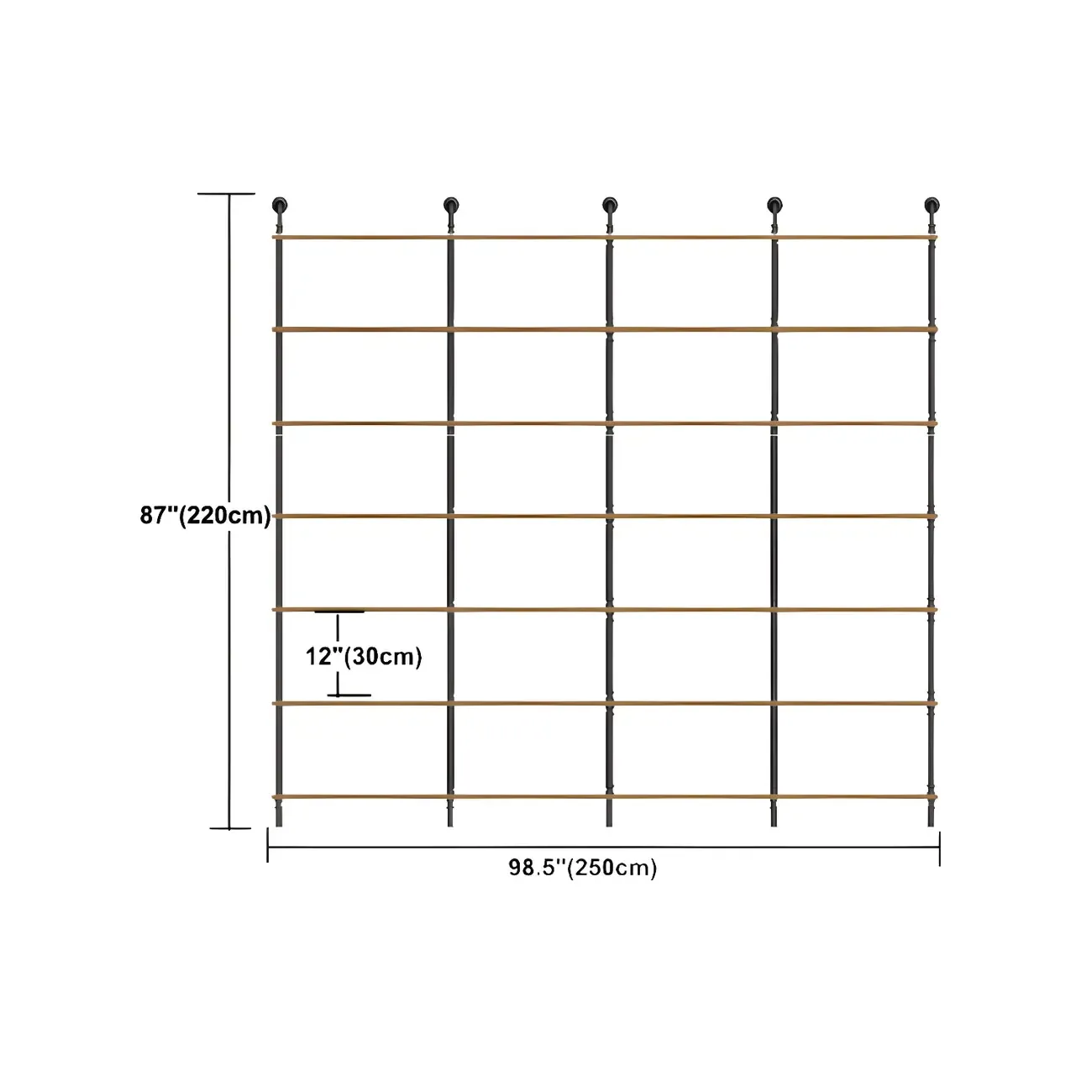 Industrial Black Wood Wall-Mounted Bookcase Image - 29