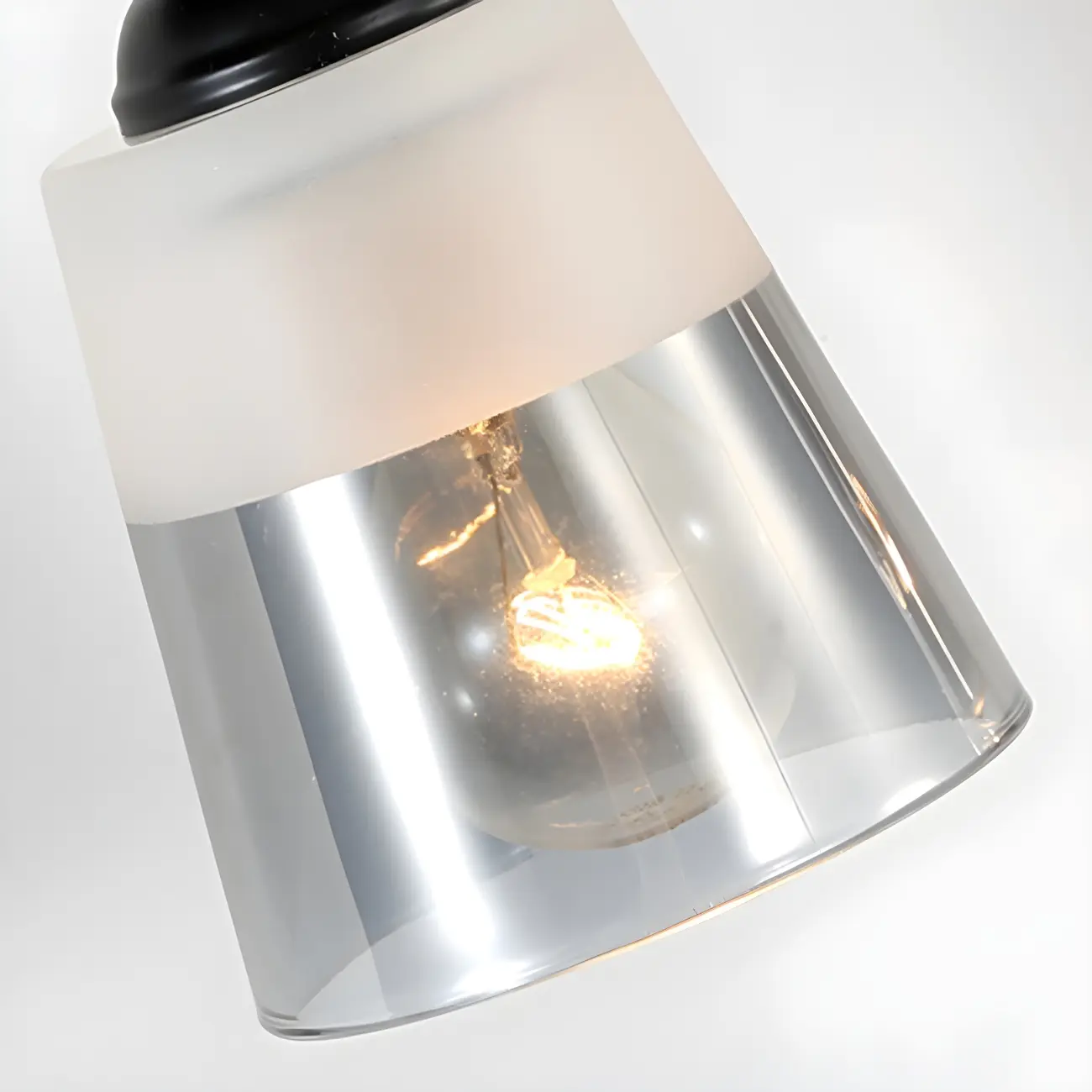 3-Light Modern Straight Bell Glass Black Vanity Light for Bathroom  Image - 17 | homeyfad