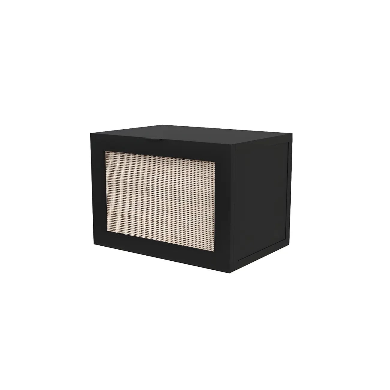 Modern Rattan Bedside Table in Green with Built in Storage Image - 9 | homeyfad