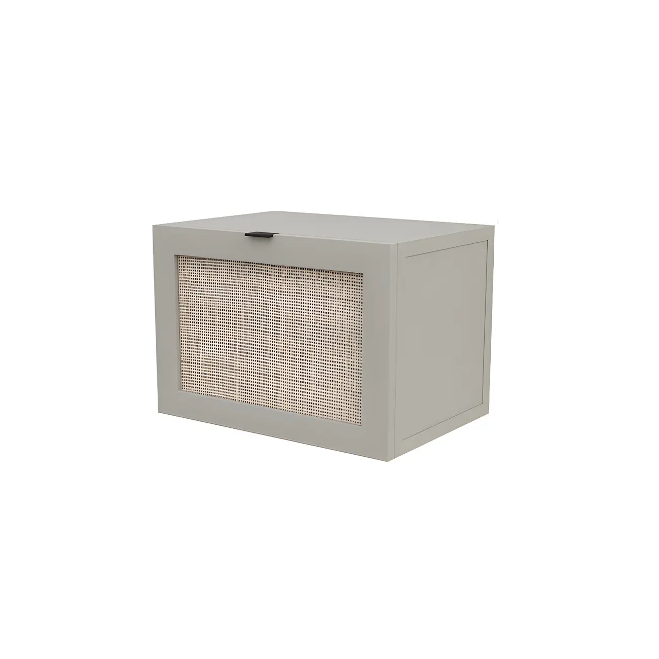 Modern Rattan Bedside Table in Green with Built in Storage Image - 11 | homeyfad