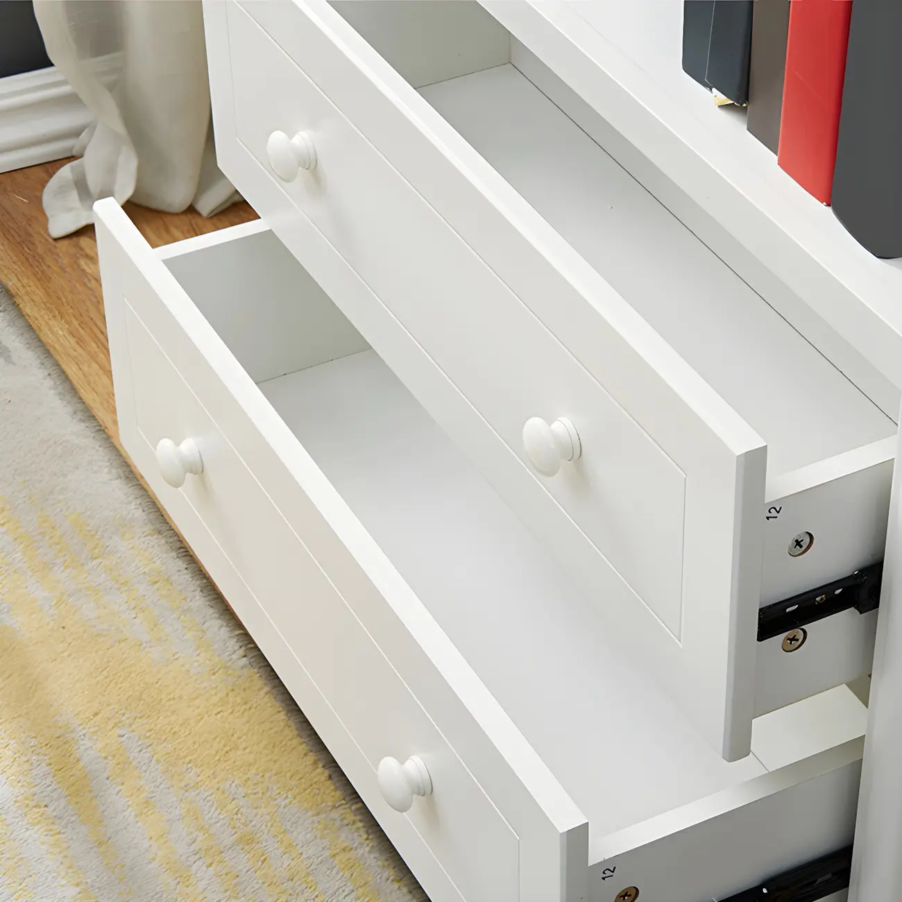 Modern White Wooden Bookcase with Storage for Home Office Image - 7 | homeyfad