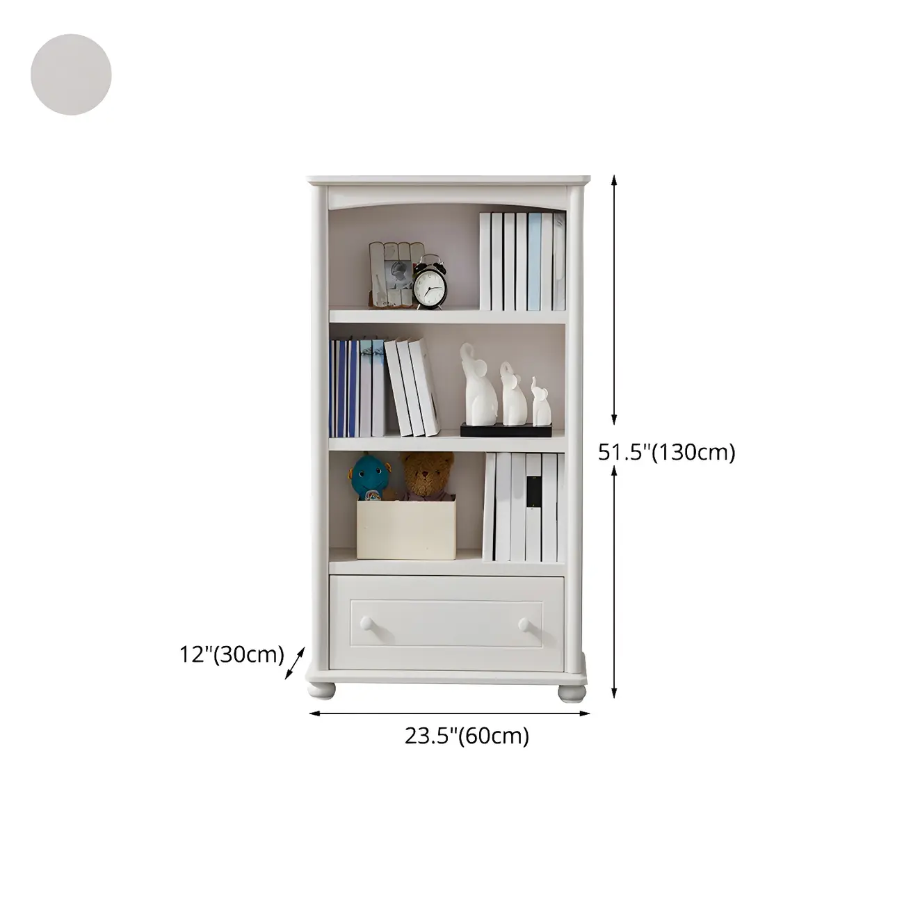 Modern White Wood Bookcase with Storage for Home Office | homeyfad