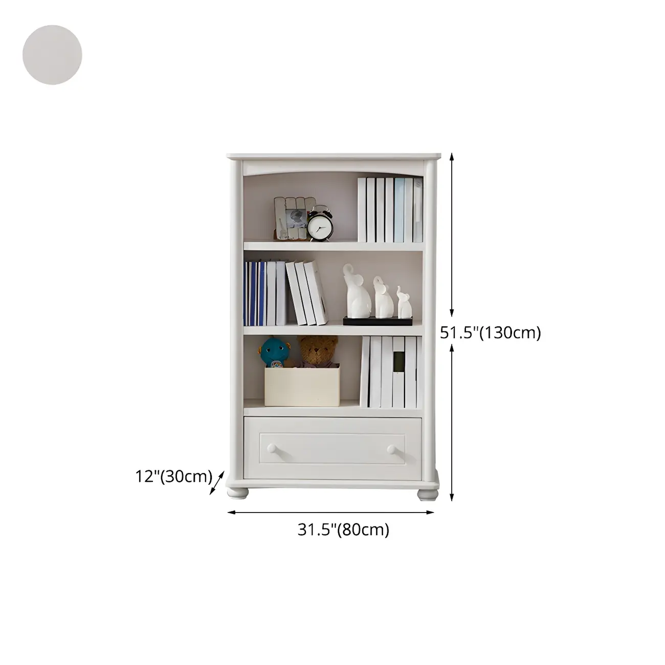 Modern White Wood Bookcase with Storage for Home Office | homeyfad
