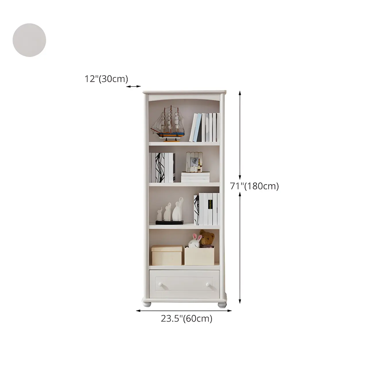 Modern White Wood Bookcase with Storage for Home Office | homeyfad