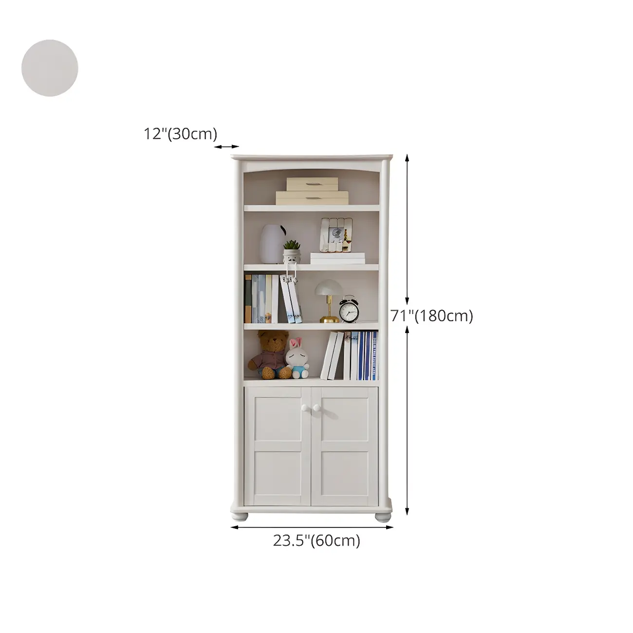 Modern White Wood Bookcase with Storage for Home Office | homeyfad