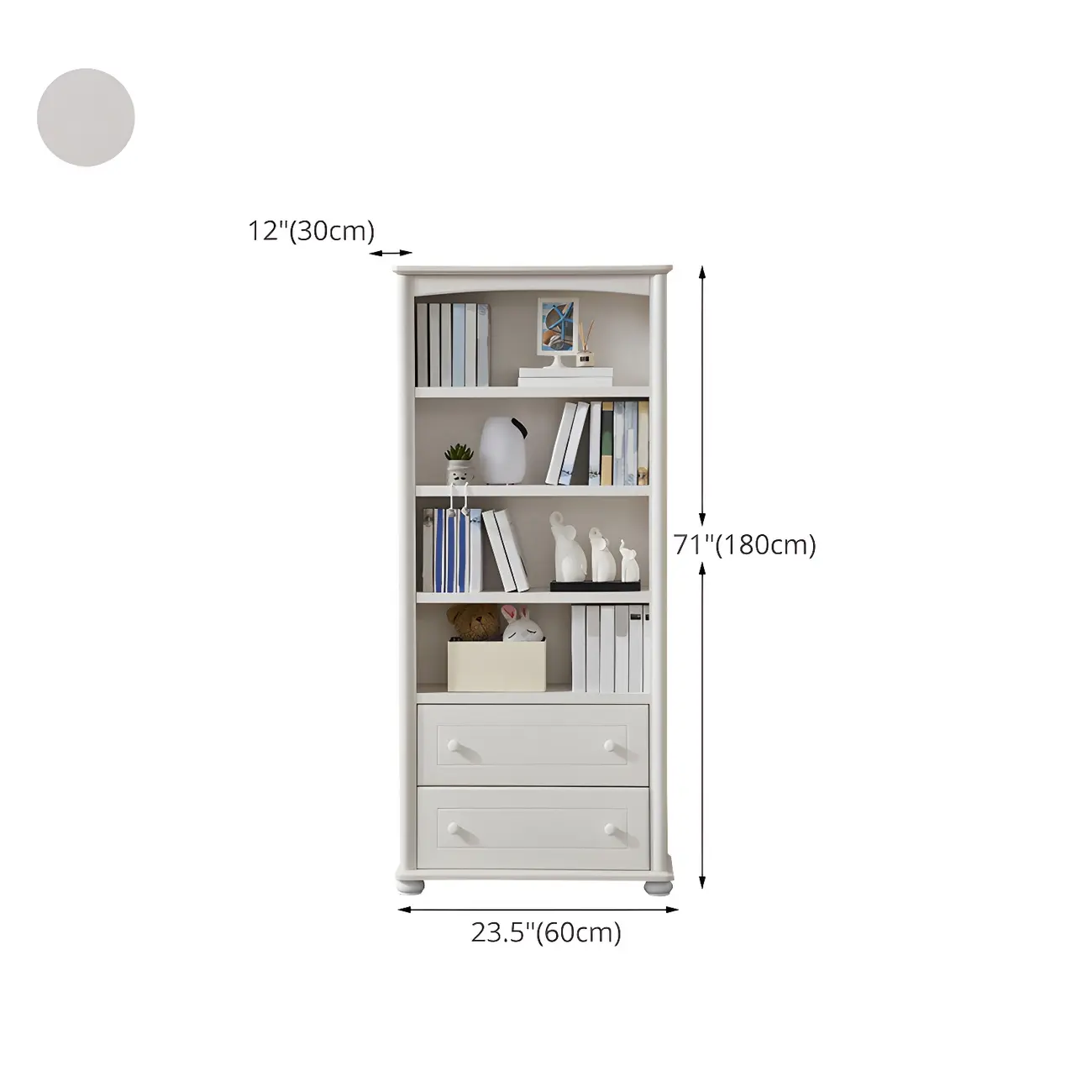Modern White Wood Bookcase with Storage for Home Office | homeyfad