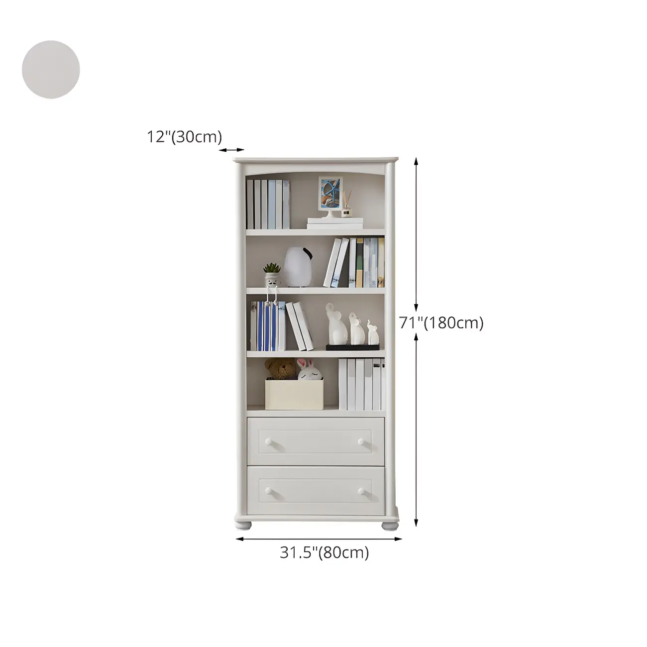 Modern White Wood Bookcase with Storage for Home Office | homeyfad