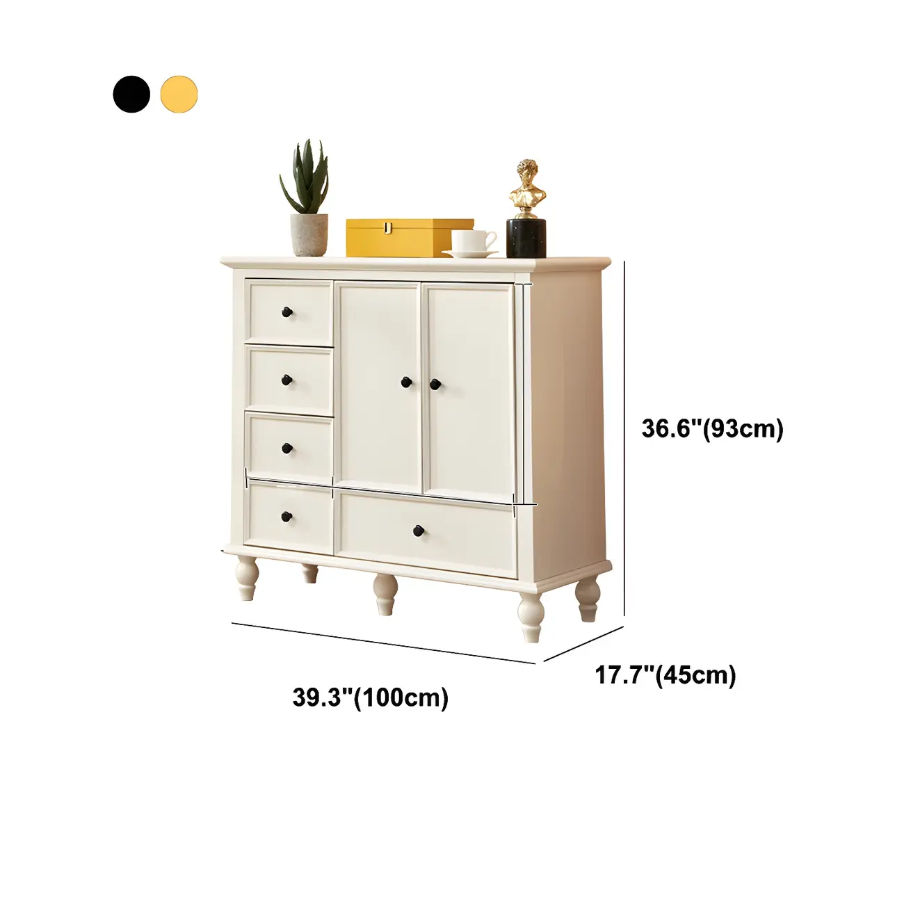 Glam White Wooden Dresser with Shelves for Bedroom Image - 13 | homeyfad