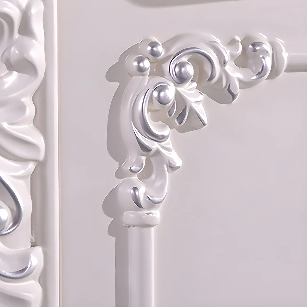 Traditional Glam 5-drawer White Wood Chest for Bedroom Image - 11 | homeyfad