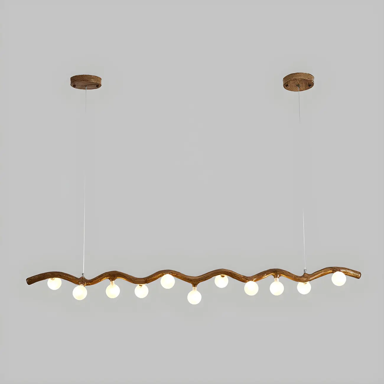 Modern Brown Glass Linear Island Pendant Light Image - 13 | homeyfad