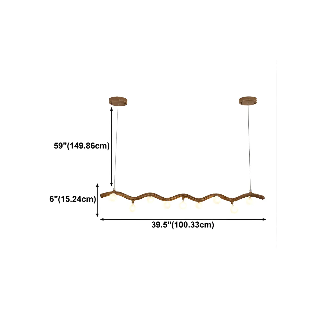 Modern Brown Glass Linear Island Pendant Light Image - 24 | homeyfad