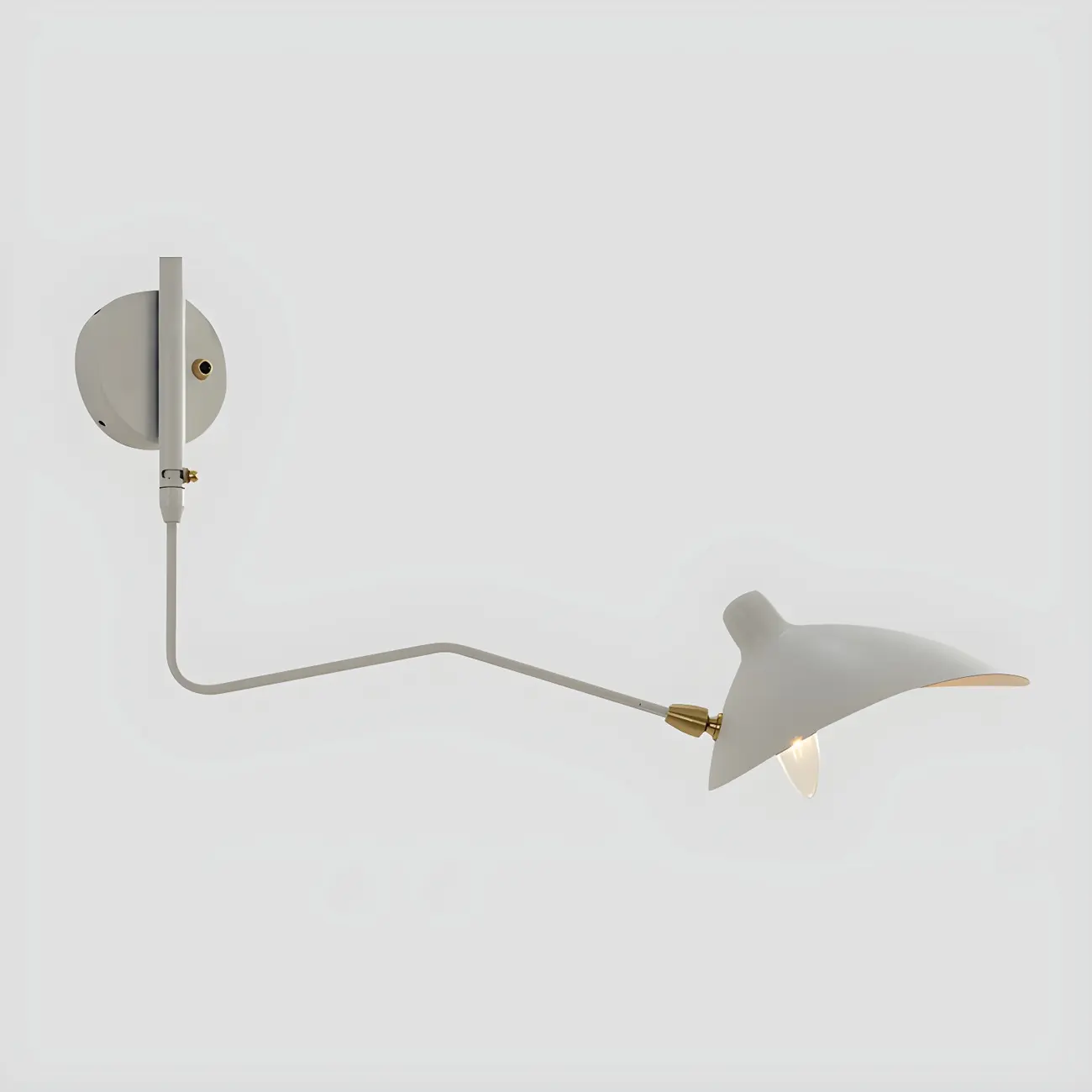 Modern 2-Light White Dual-Arm Swing Arm Wall Light Image - 10 | homeyfad