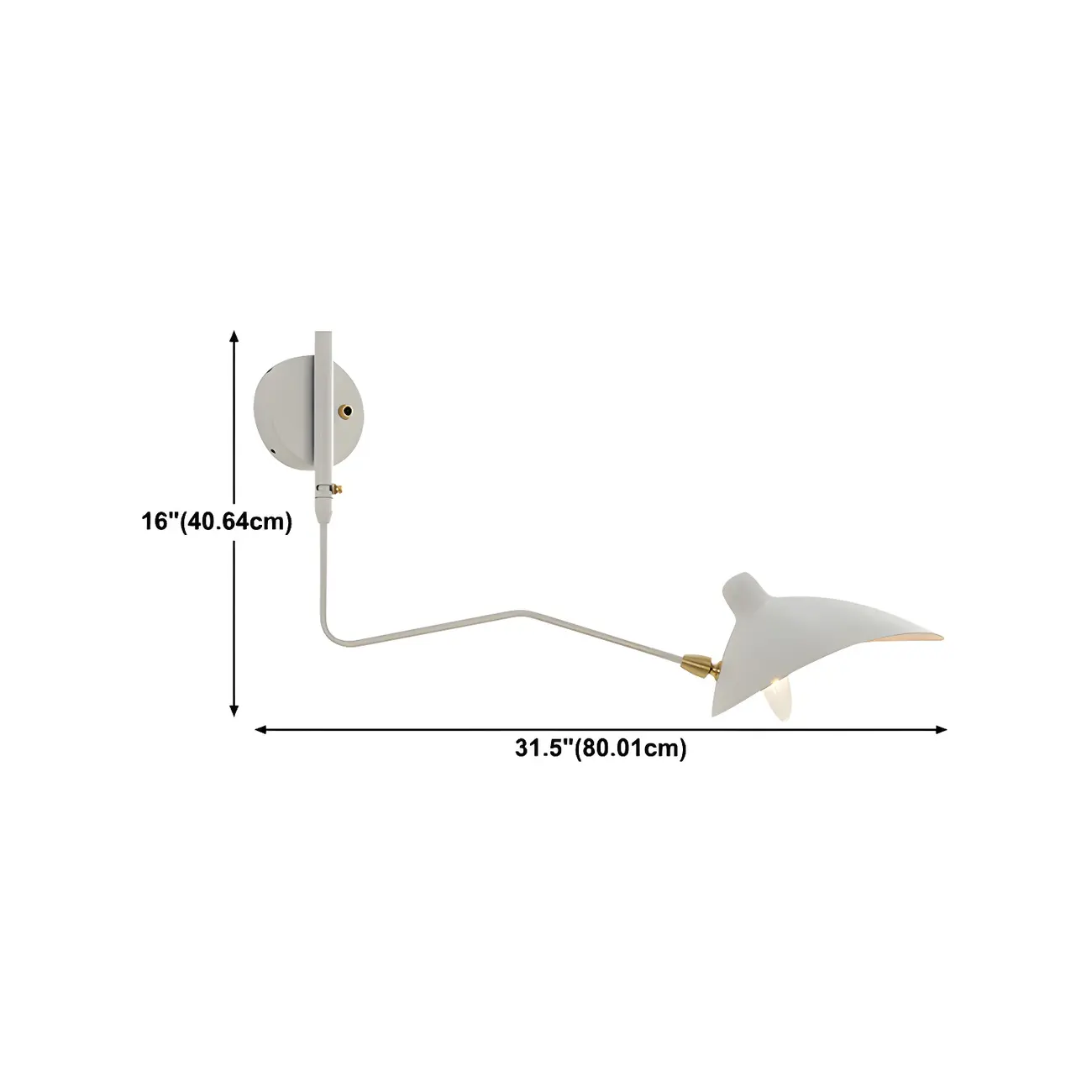 Modern 2-Light White Dual-Arm Swing Arm Wall Light Image - 20 | homeyfad